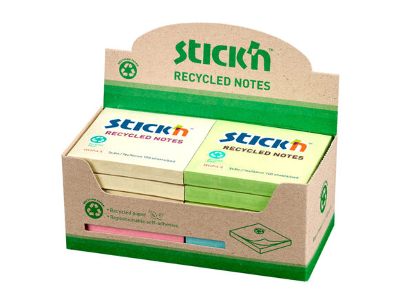 Sticky-notes-genbrugspapir-76x76mm-12pak